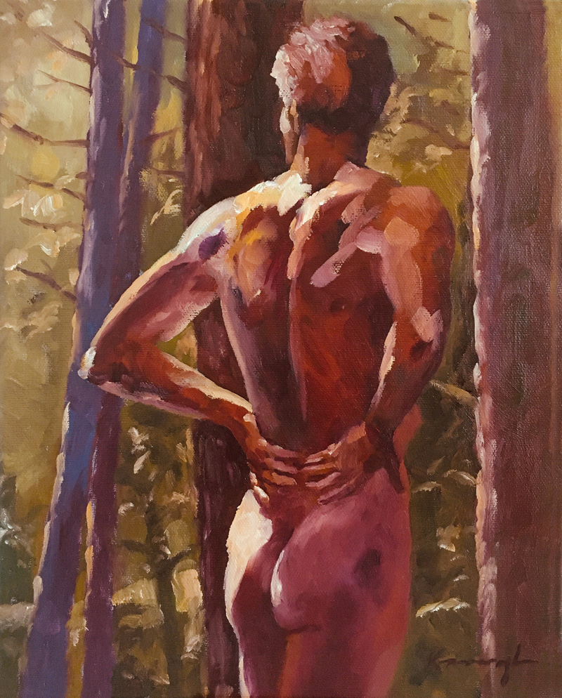 nude in forest